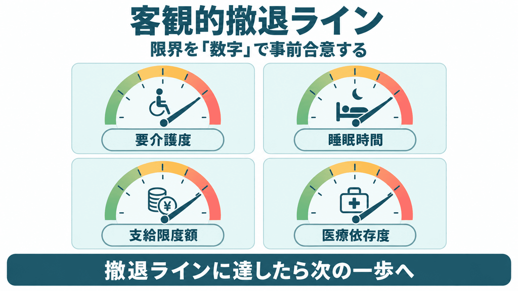在宅介護の限界を客観的に判断する4つの撤退ラインダッシュボード