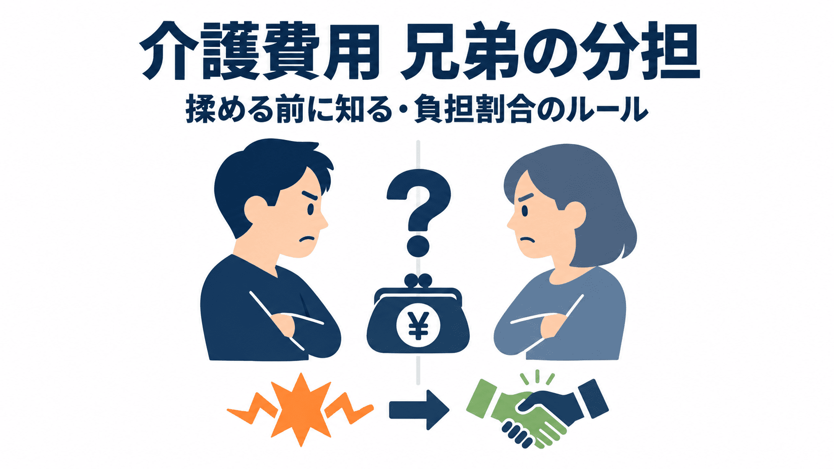介護費用を兄弟で分担する際の対立と和解を象徴したサムネイル画像
